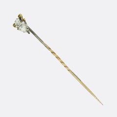 Antique Trillion Cut Diamond Stick Pin