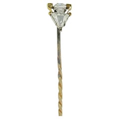 Antique Trillion Cut Diamond Stick Pin