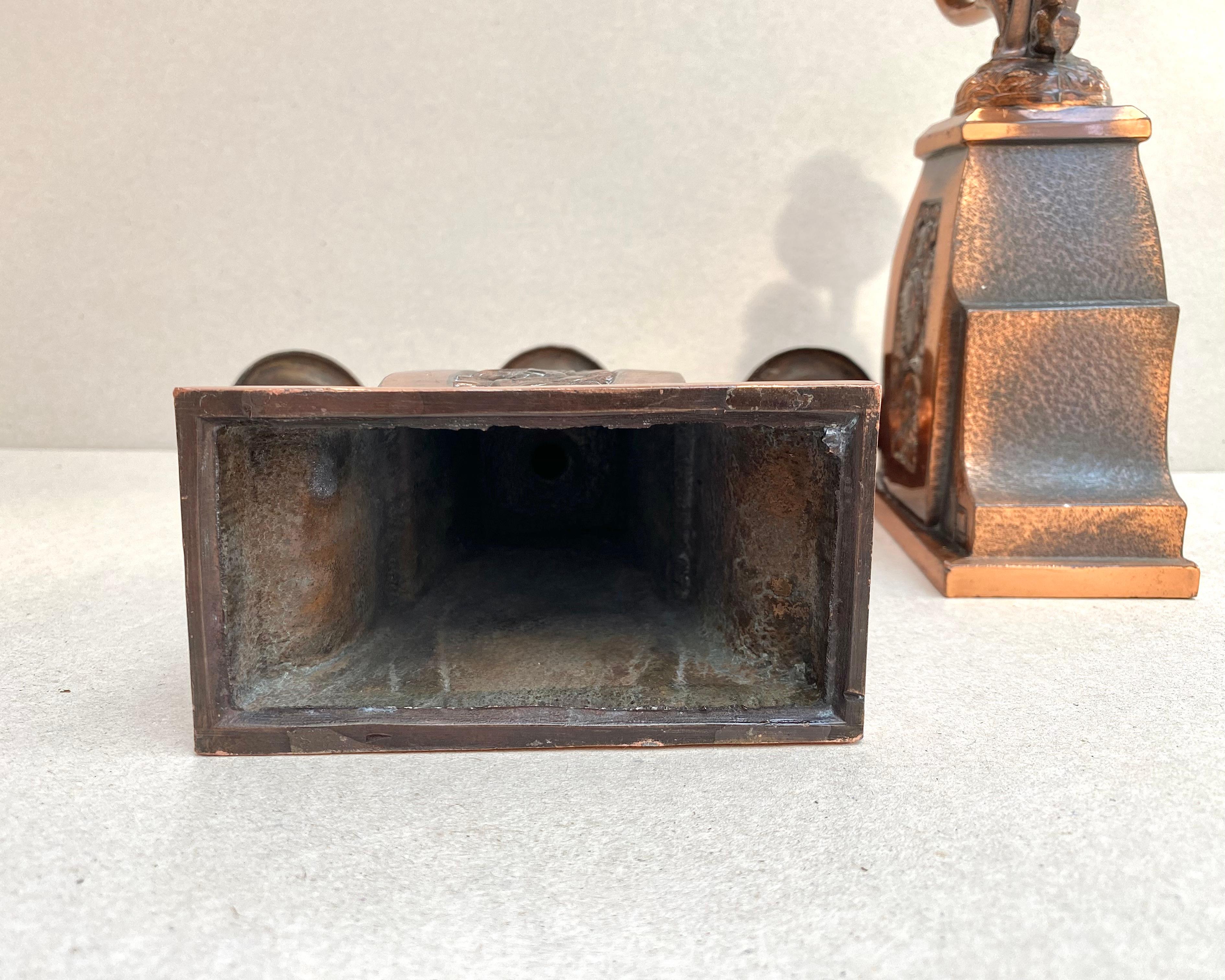 Early 20th Century Antique Triple Candleholder in Brass, Belgium, 1930s For Sale