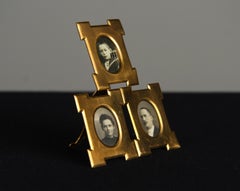 Antique Triple Family Frame, Victorian Picture Frame, France, 1880s, 1 x 1 cm