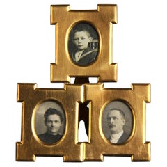Antique Triple Family Frame, Victorian Picture Frame, France, 1880s, 1 x 1 cm