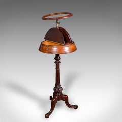 Antique Tripod Shaving Mirror, English, Vanity Grooming Stand, Victorian, C.1840