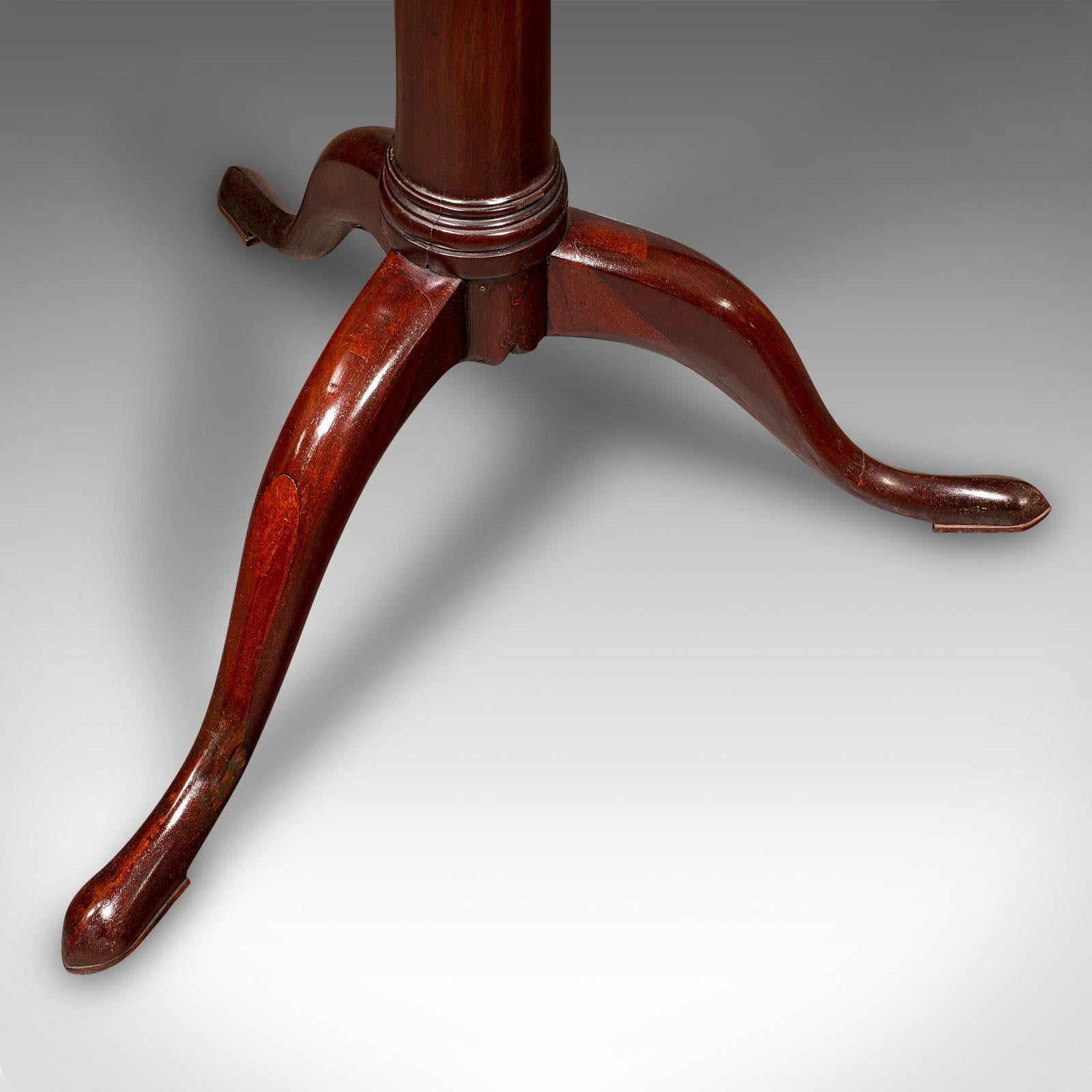 Antique Tripod Table, English, Tilt Top, Side, Occasional, Wine, Lamp, Georgian For Sale 5