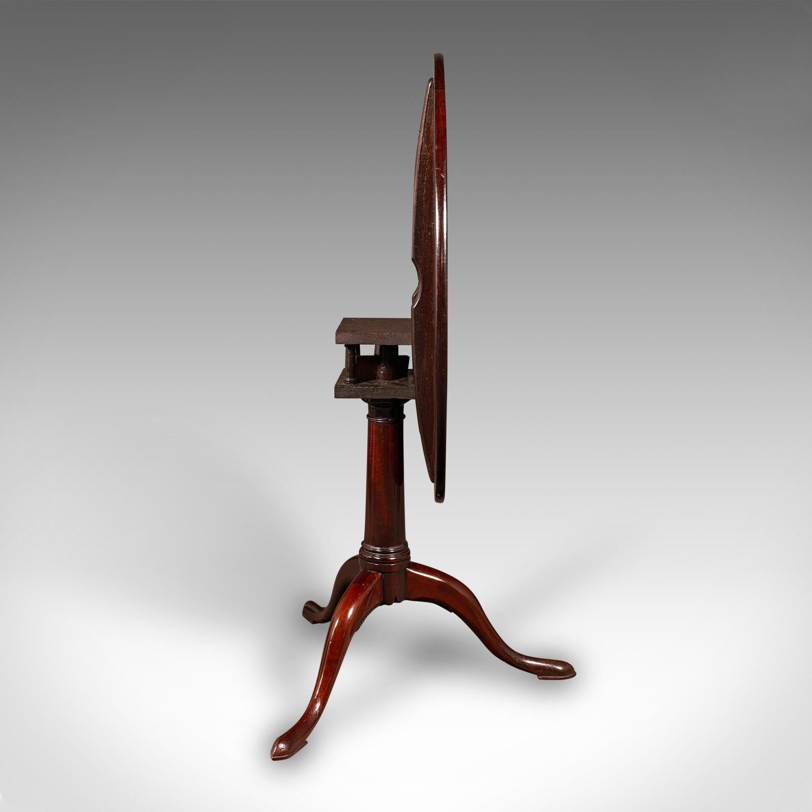 Antique Tripod Table, English, Tilt Top, Side, Occasional, Wine, Lamp, Georgian For Sale 2