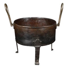 Antique Tripodal Vessel of Hand Beaten Copper