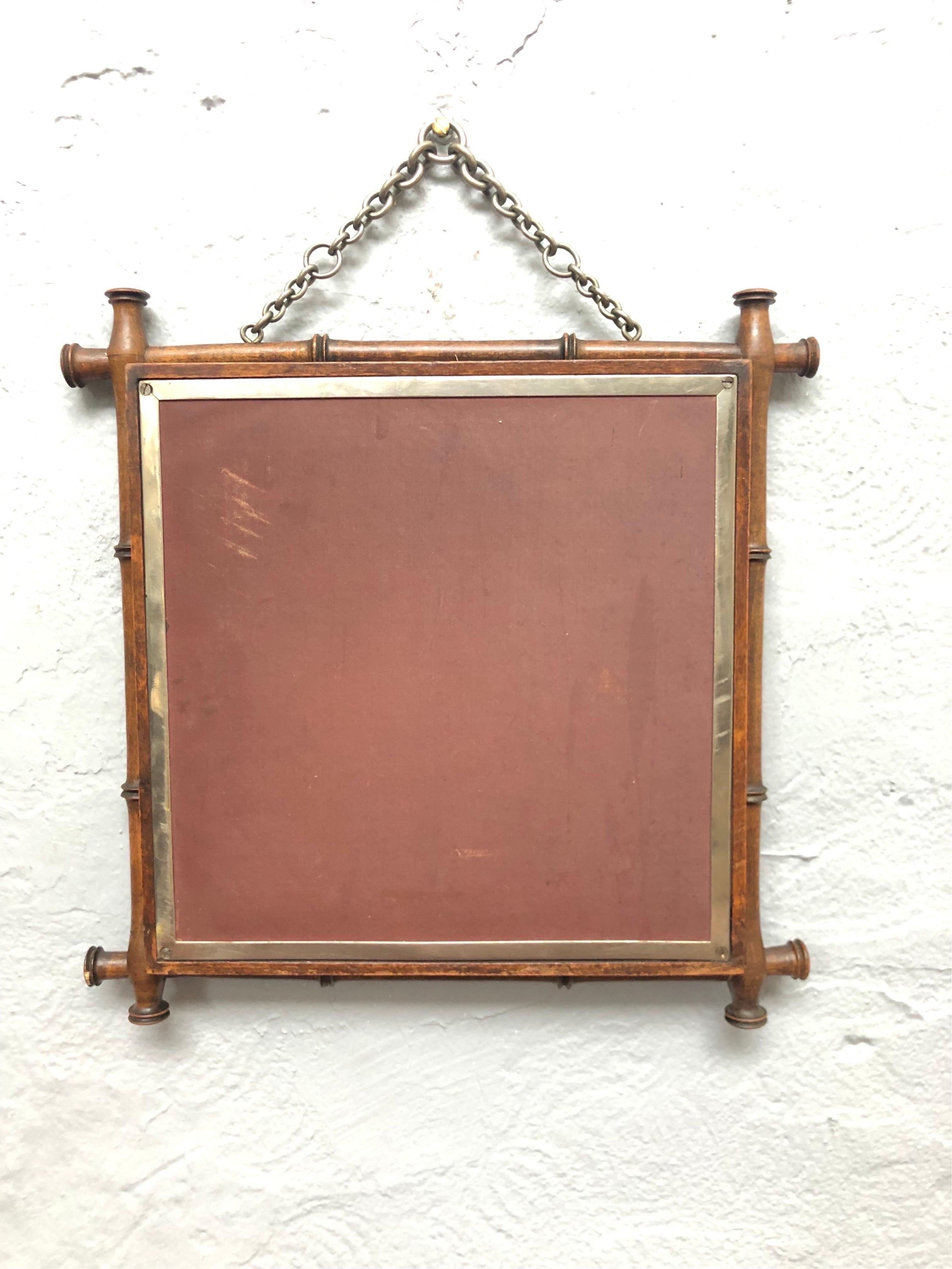 Laiton Triptyque ancien miroir des années 1800 en vente