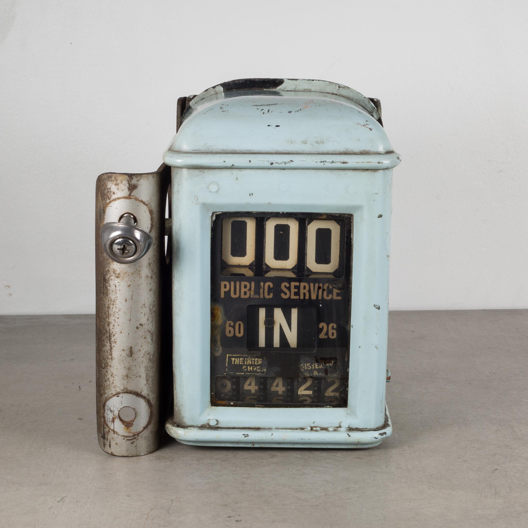 Painted Antique Trolley Fare Box, circa 1920-1940