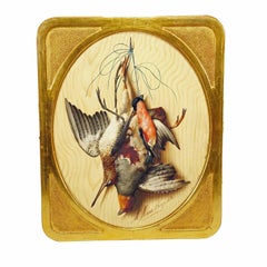 Antiguo cuadro trampantojo de Micheangelo Meucci, Florencia 1867