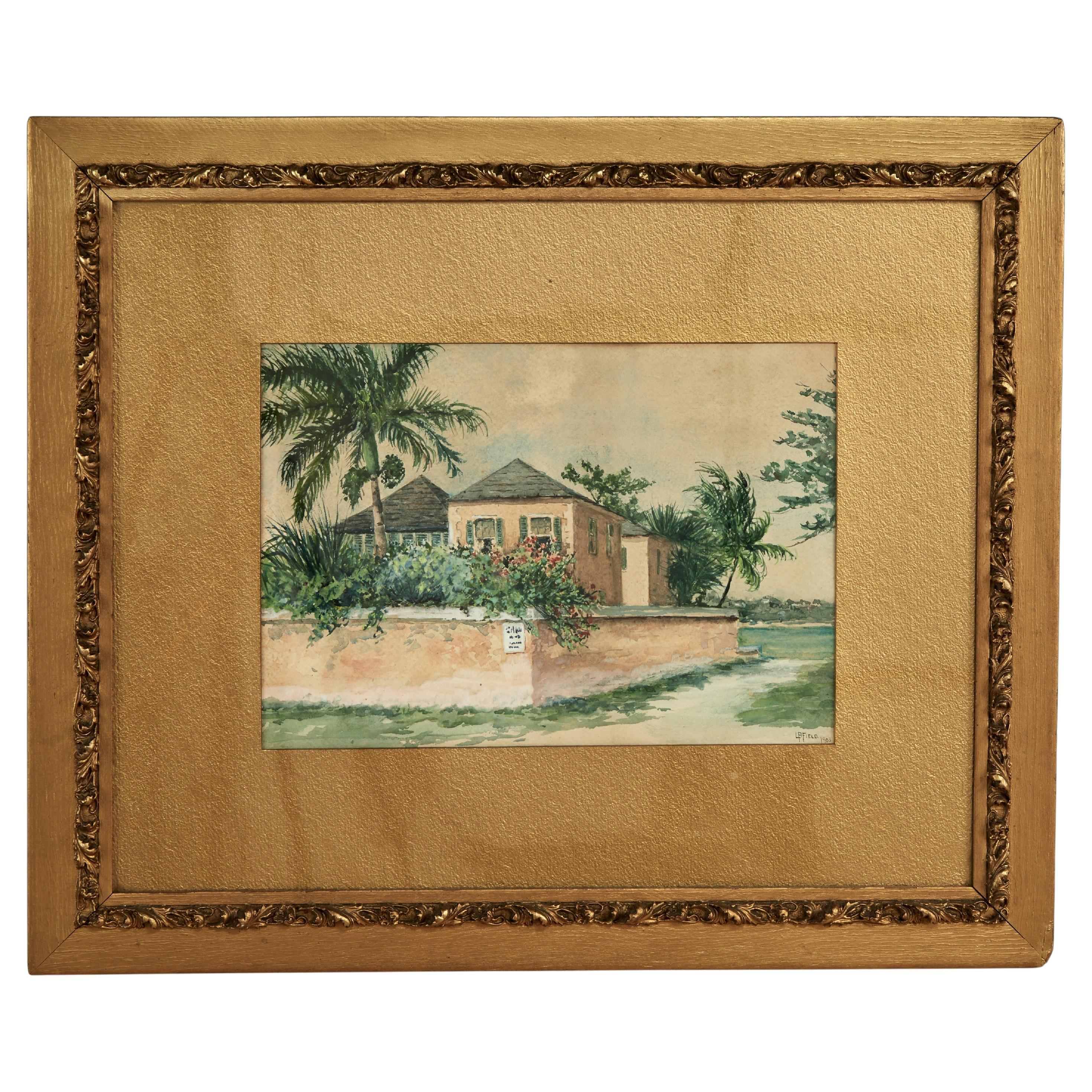 Antique Tropical Watercolor by LB Field