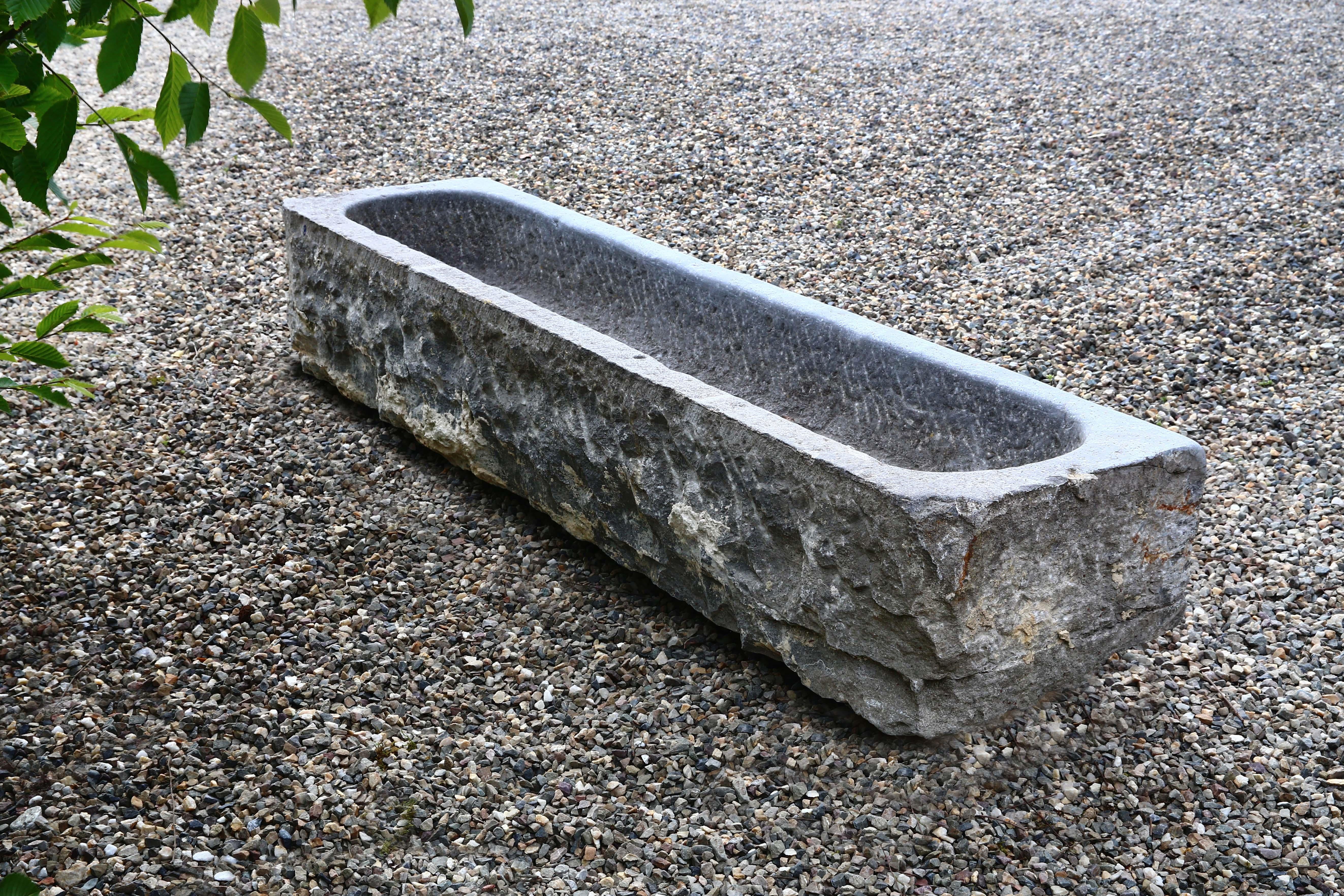 Antique Trough of Belgian Bluestone In Good Condition In Made, NL