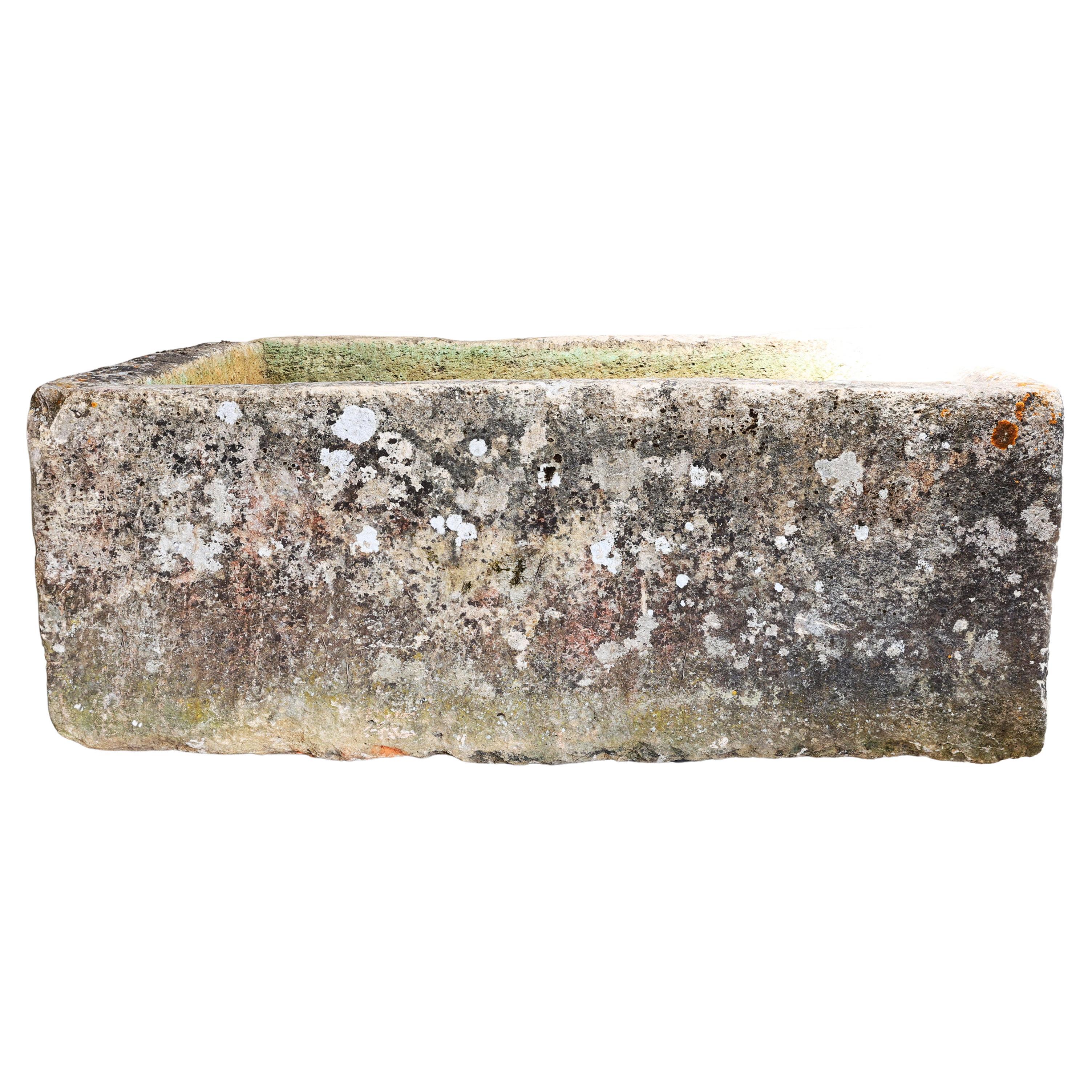 Antique trough of French limestone For Sale