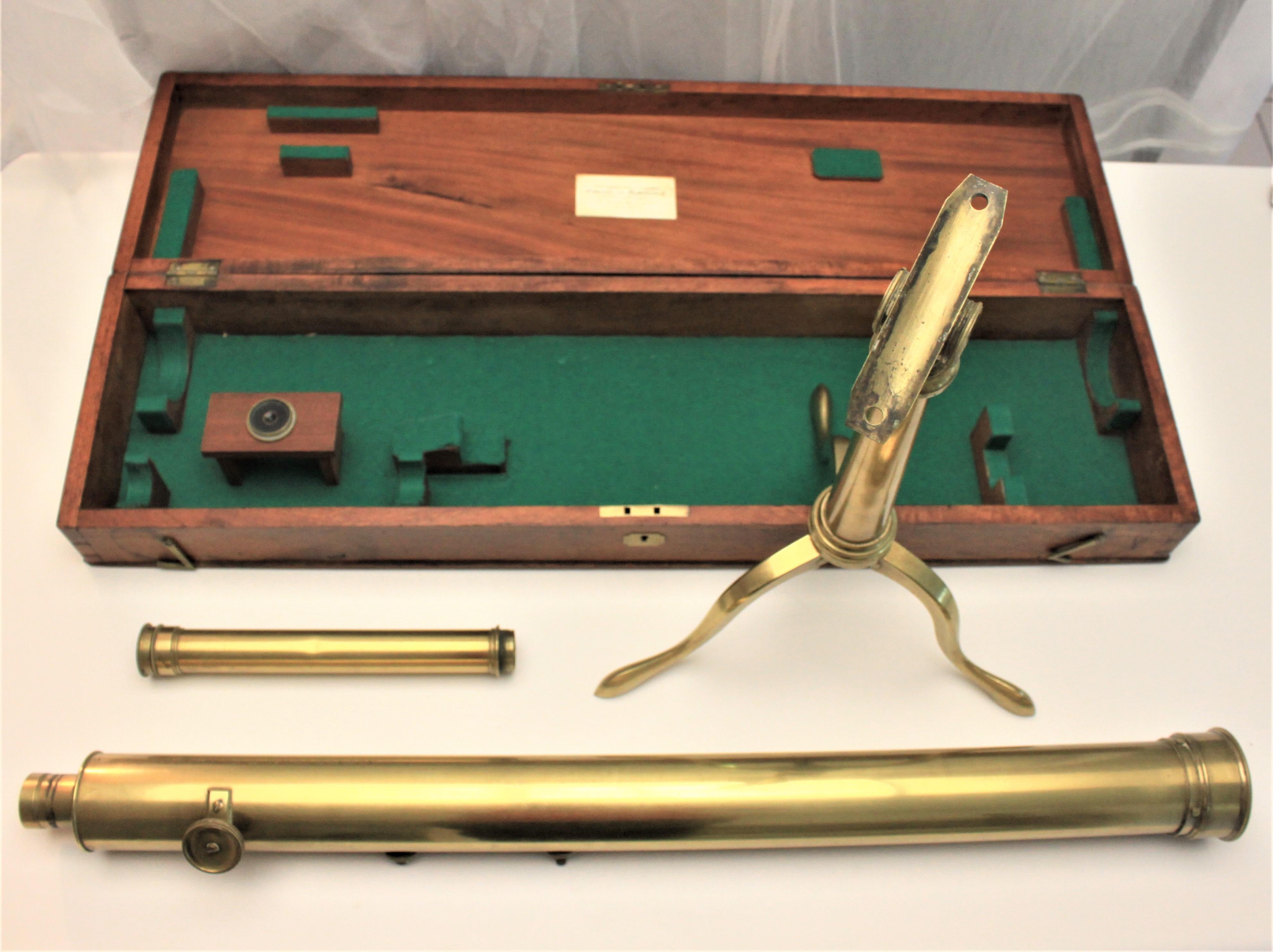 antique brass telescope