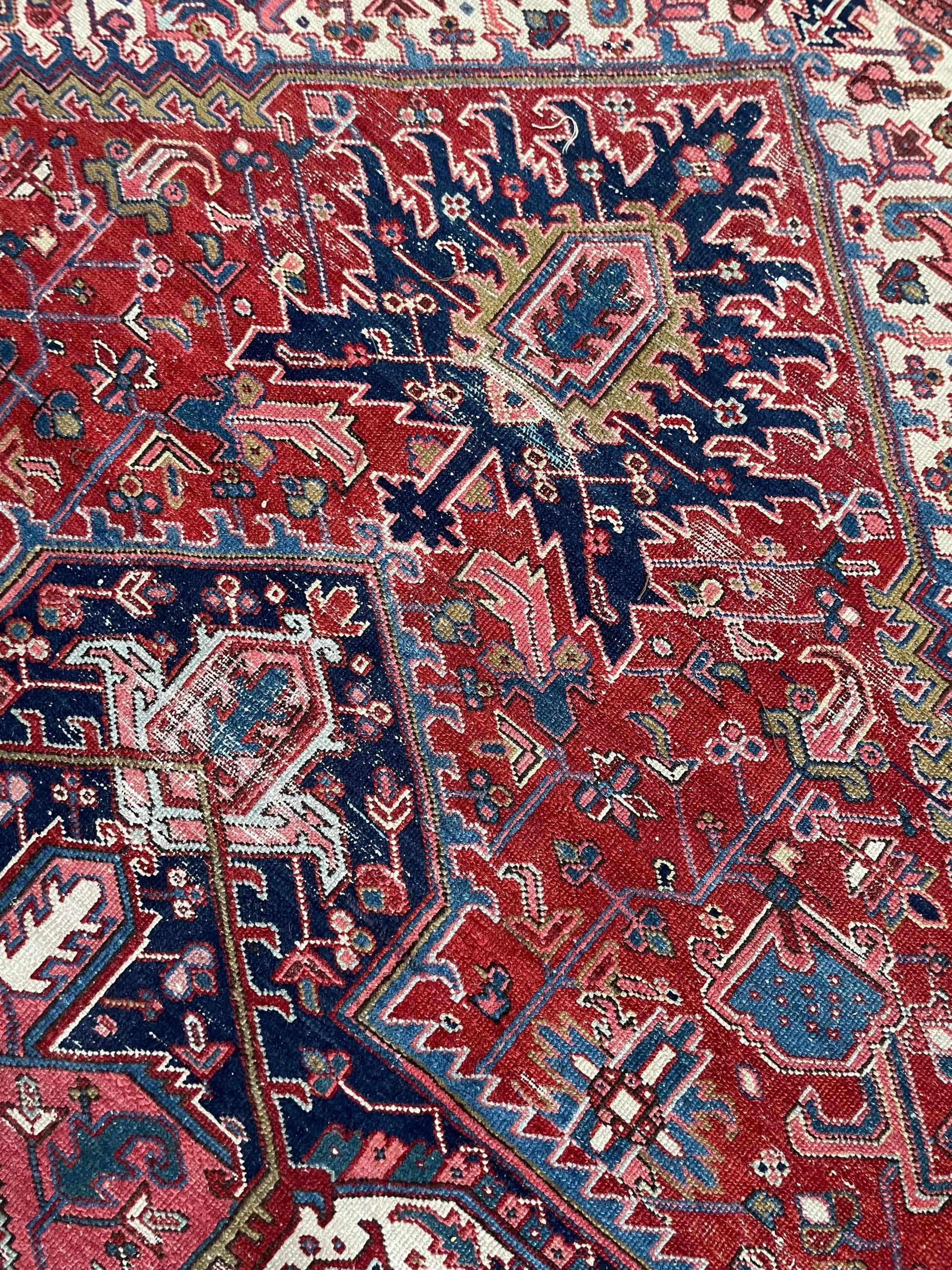Antique True King Mighty Iconic Karaja Rug, circa 1920's In Good Condition For Sale In Milwaukee, WI