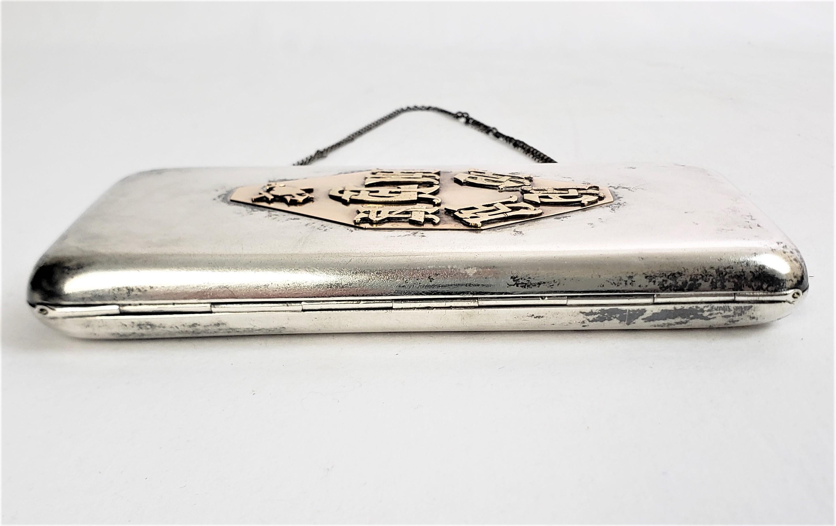Antique Tsarist Russian Ladies Silver & Yellow Gold Clutch Purse or Evening Case For Sale 4