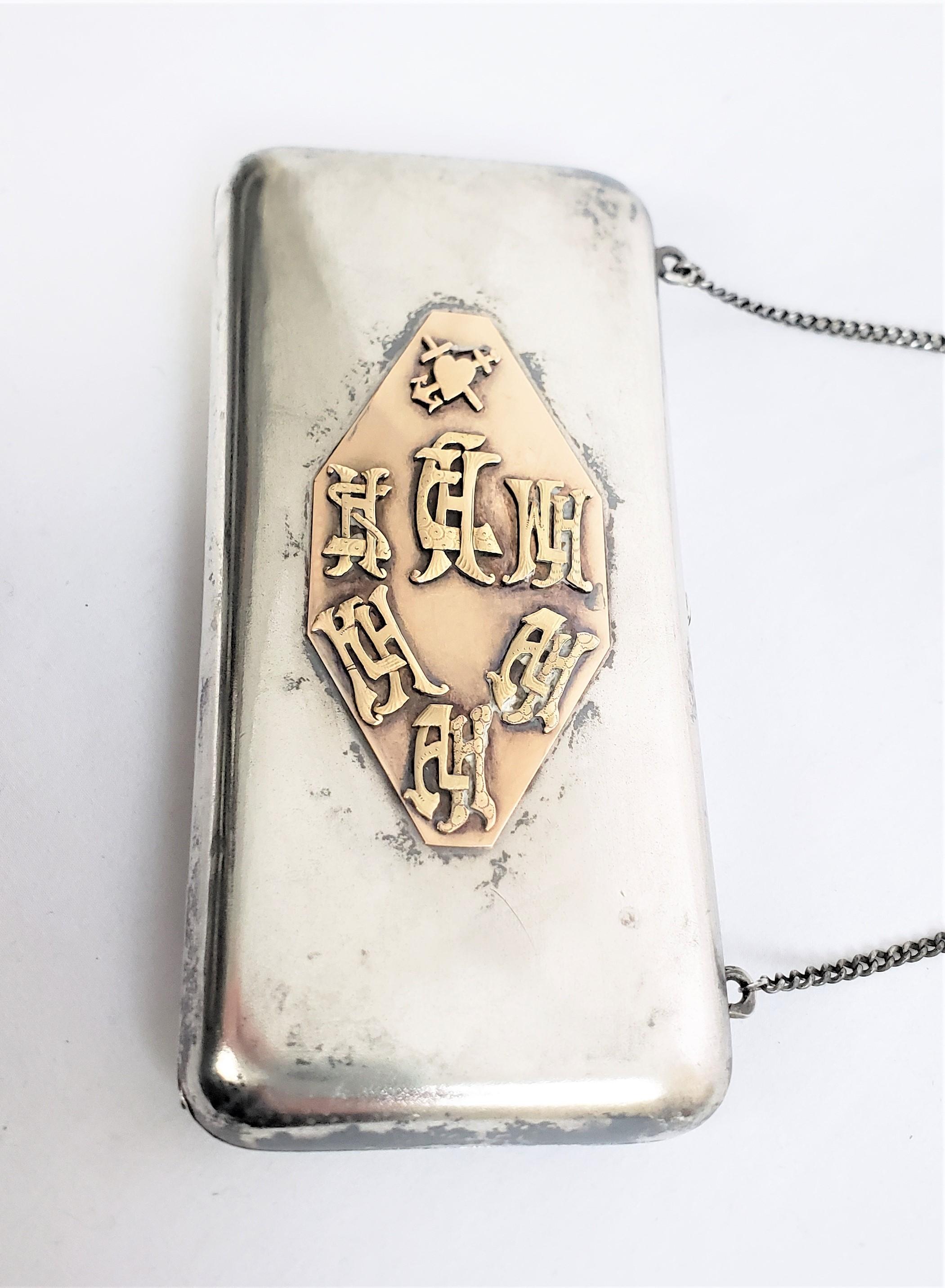 Unknown Antique Tsarist Russian Ladies Silver & Yellow Gold Clutch Purse or Evening Case For Sale