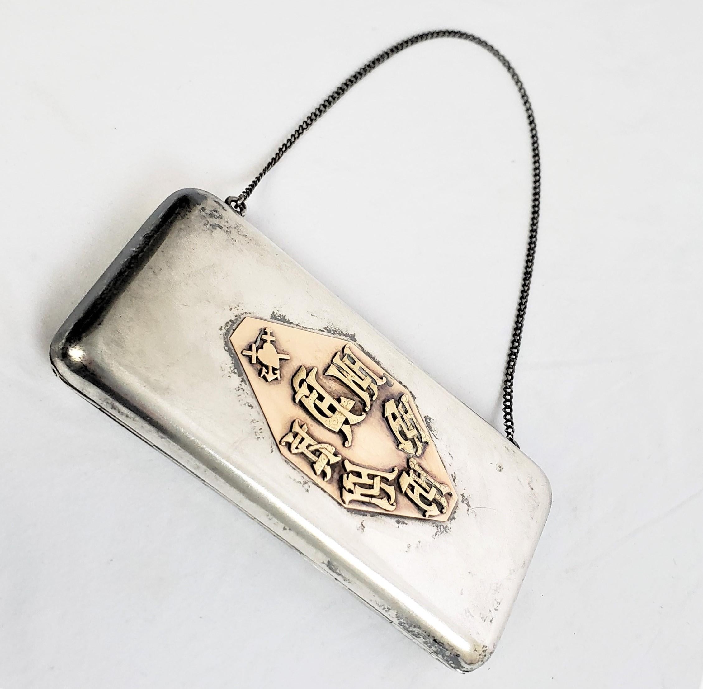Antique Tsarist Russian Ladies Silver & Yellow Gold Clutch Purse or Evening Case In Good Condition For Sale In Hamilton, Ontario