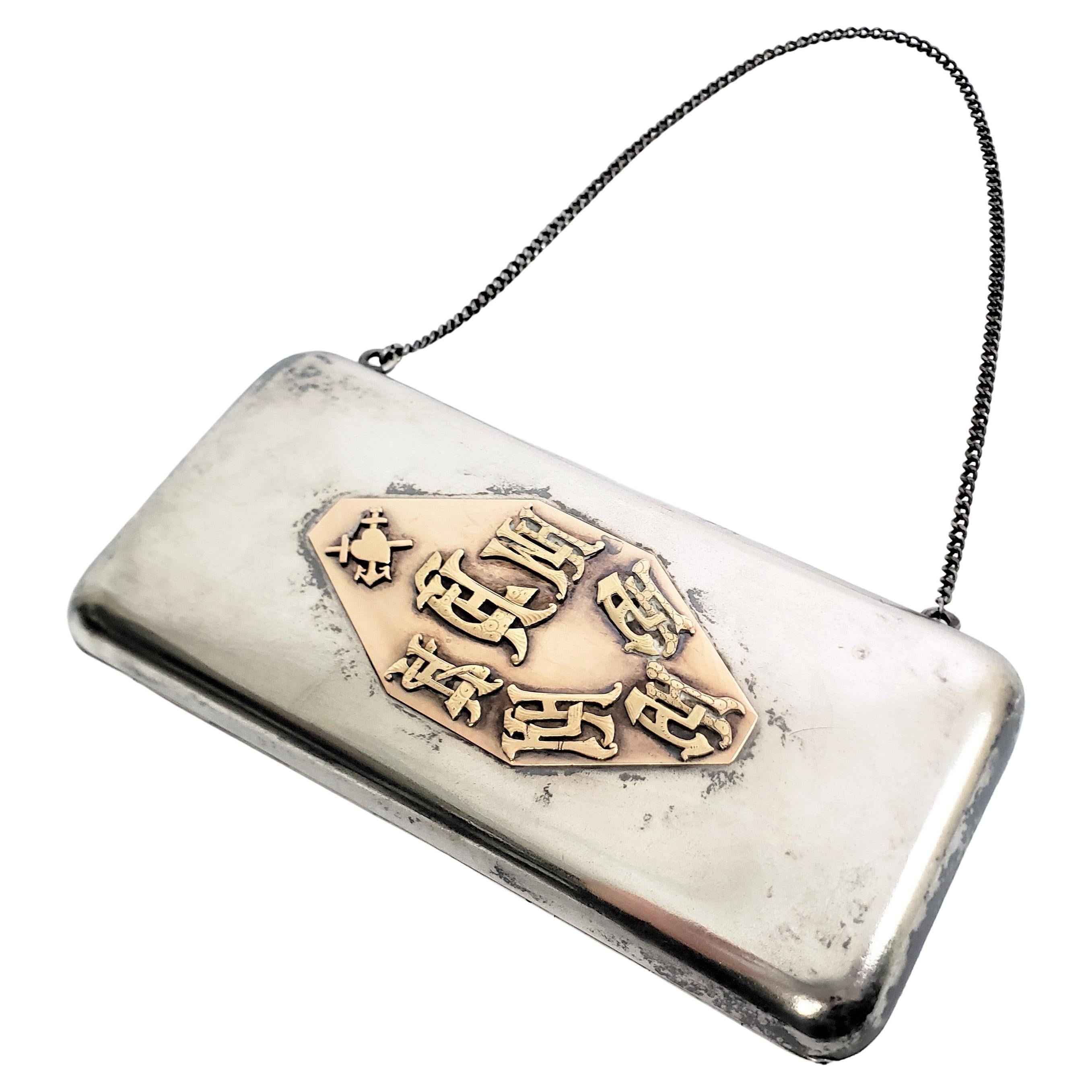 Pochette ou étui de soirée pour dames russes anciennes en argent et or jaune. en vente