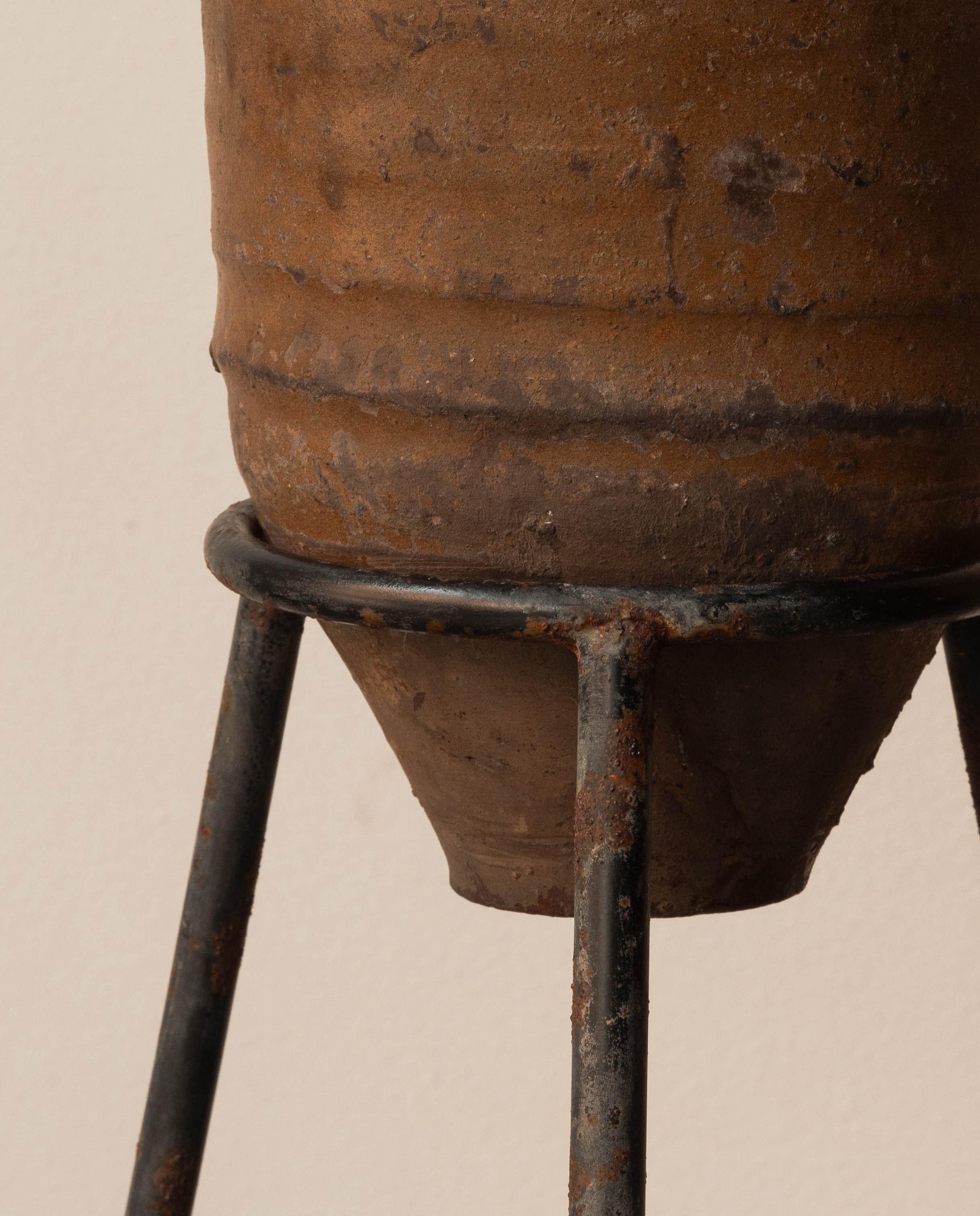 19th Century Antique Tsubu on iron stand