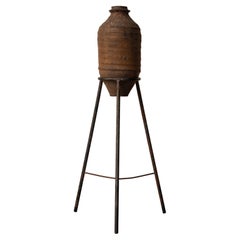 Antique Tsubu on iron stand