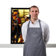 Antique Tudor Stained Glass Panel by Williams, Gamon & Co.