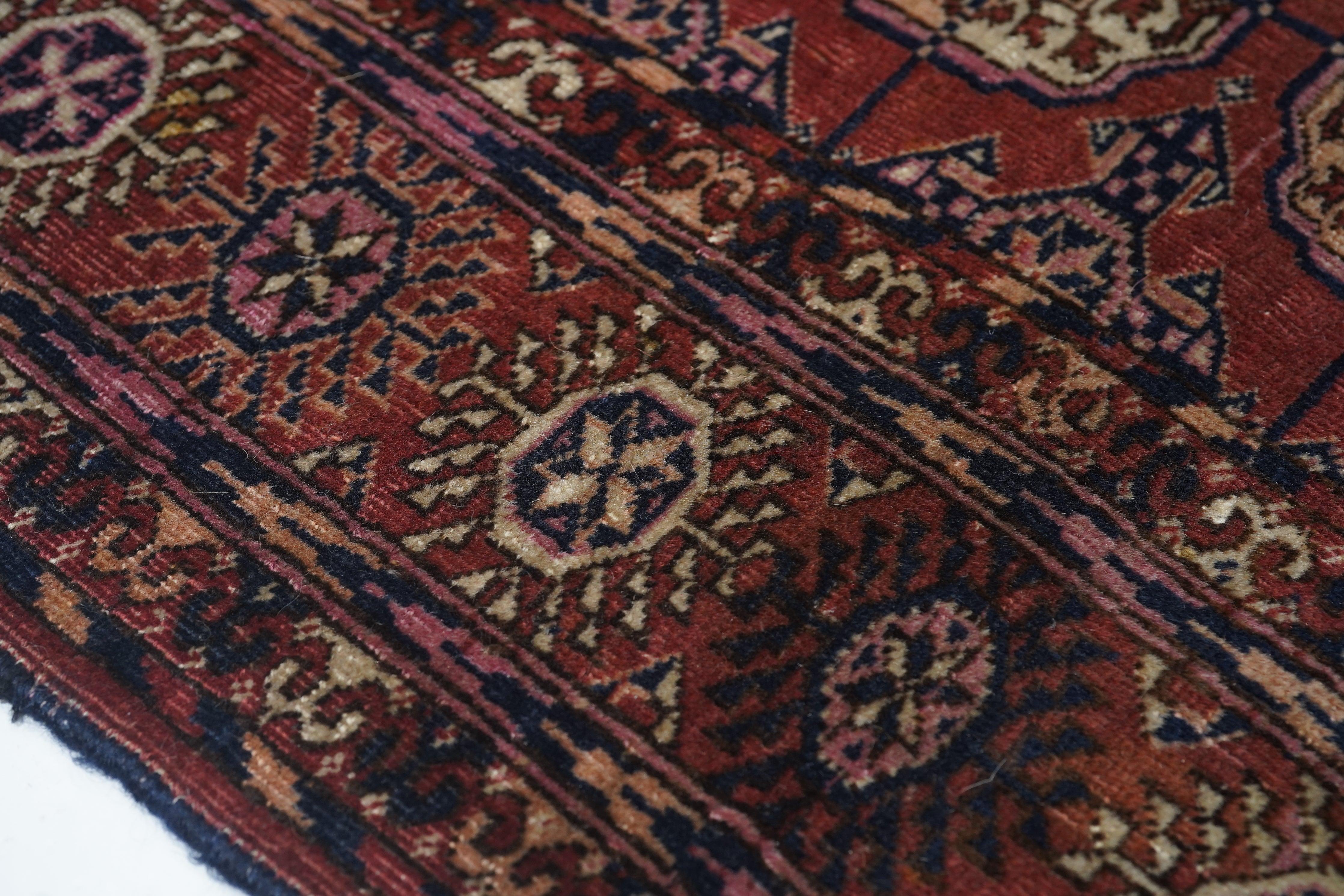 Early 20th Century Antique Turkaman Rug For Sale