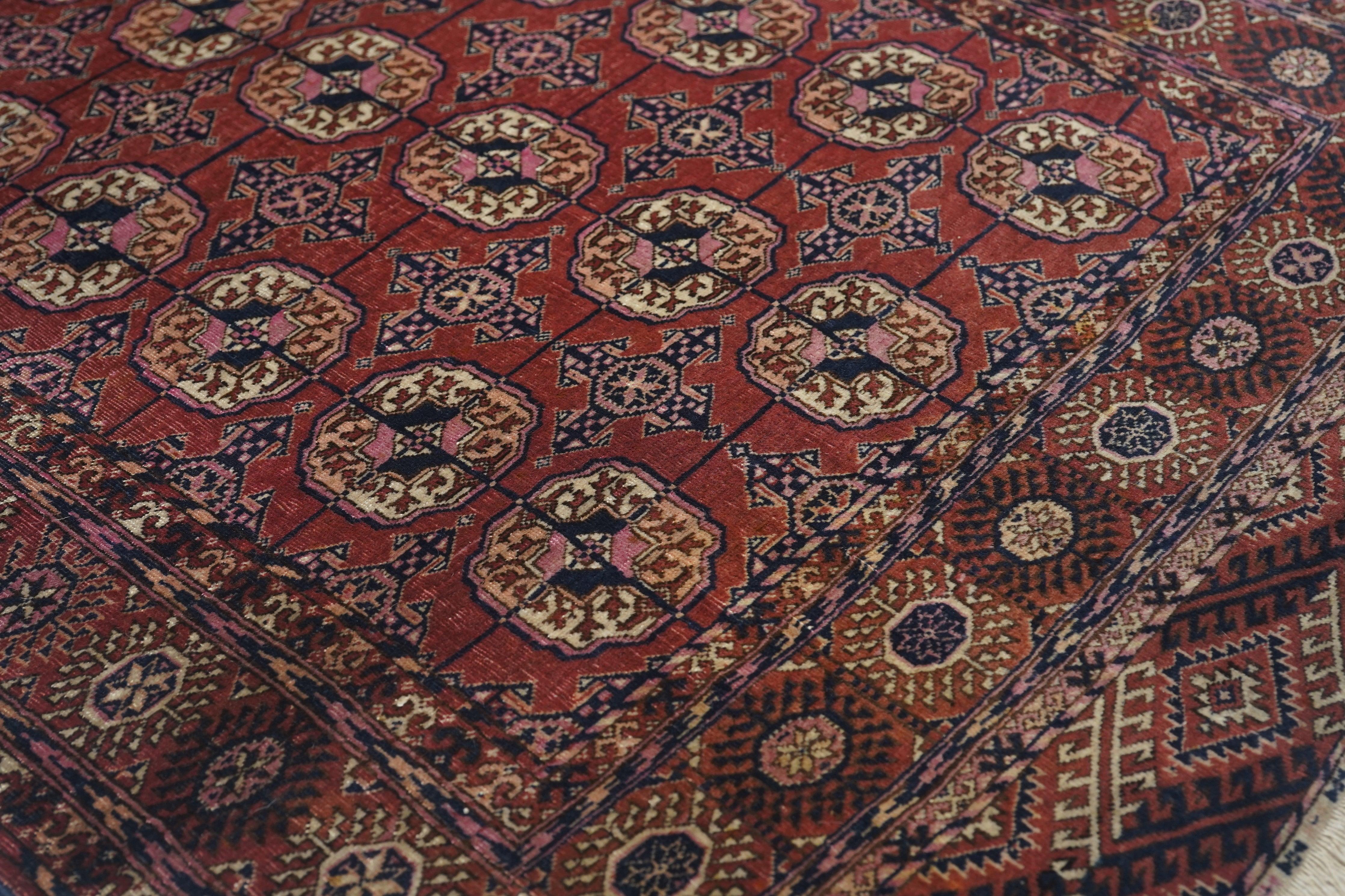 Antique Turkaman Rug For Sale 1