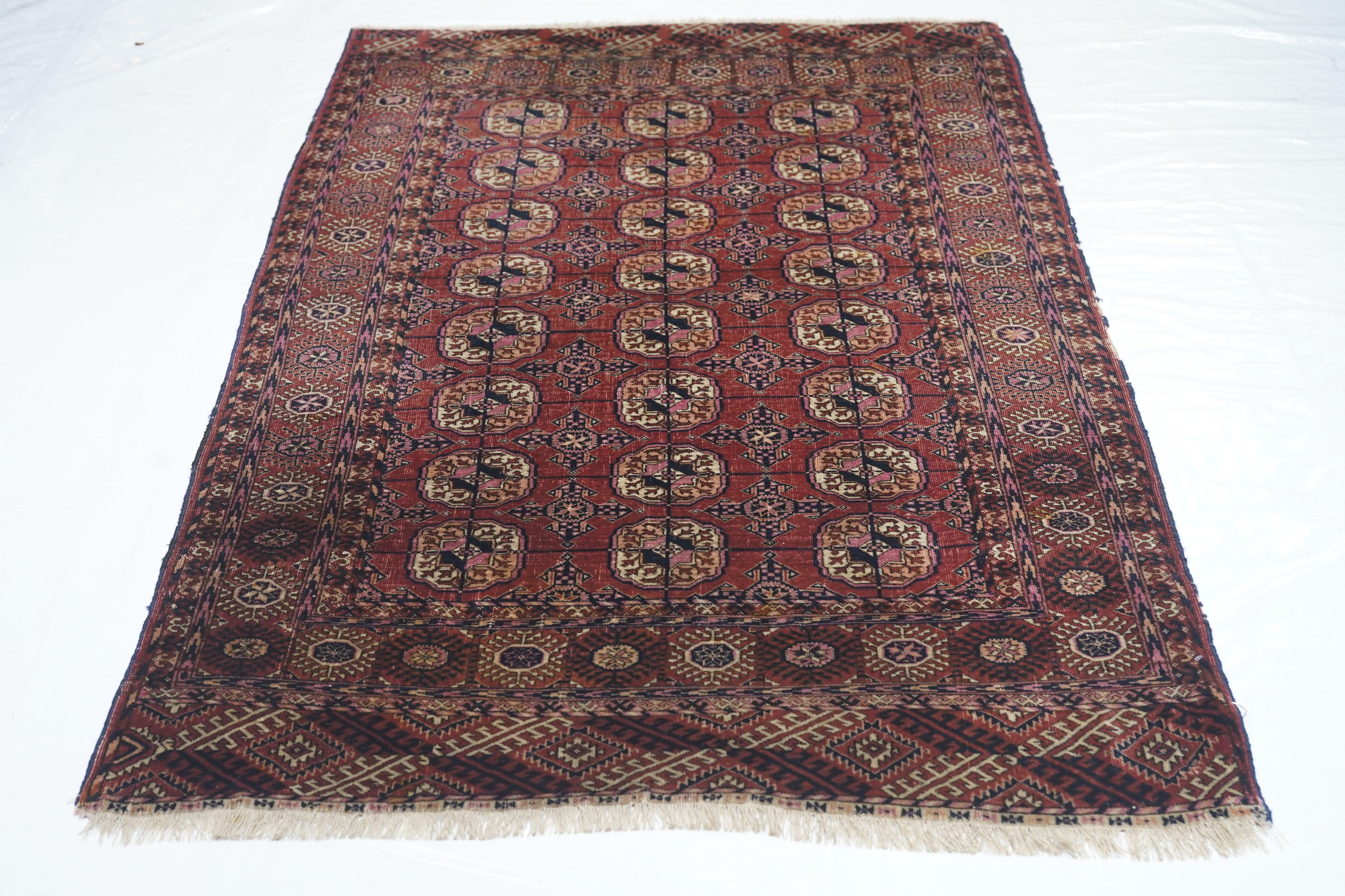 Antique Turkaman Rug For Sale 2