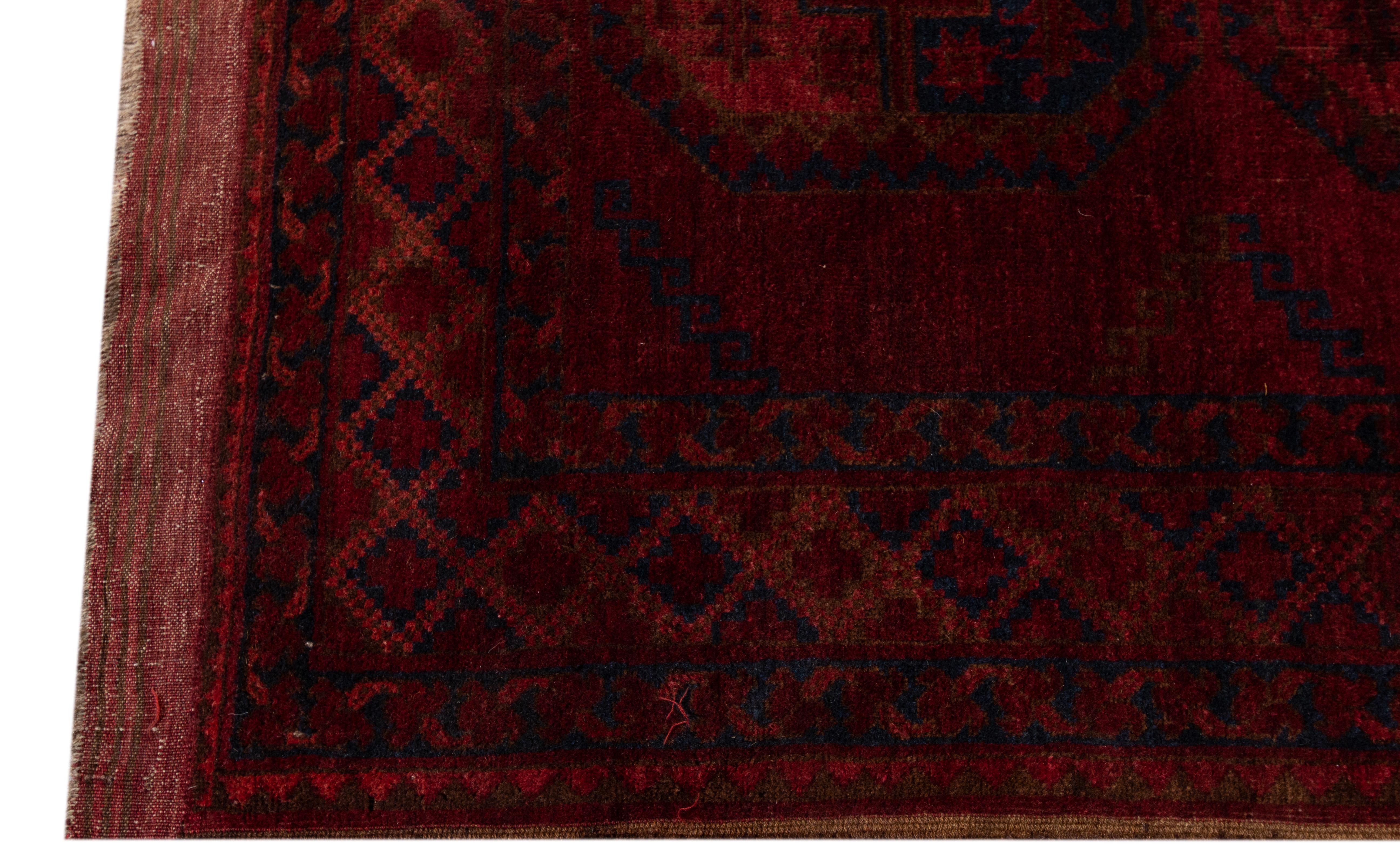 Hand-Knotted Antique Turkaman Rug For Sale