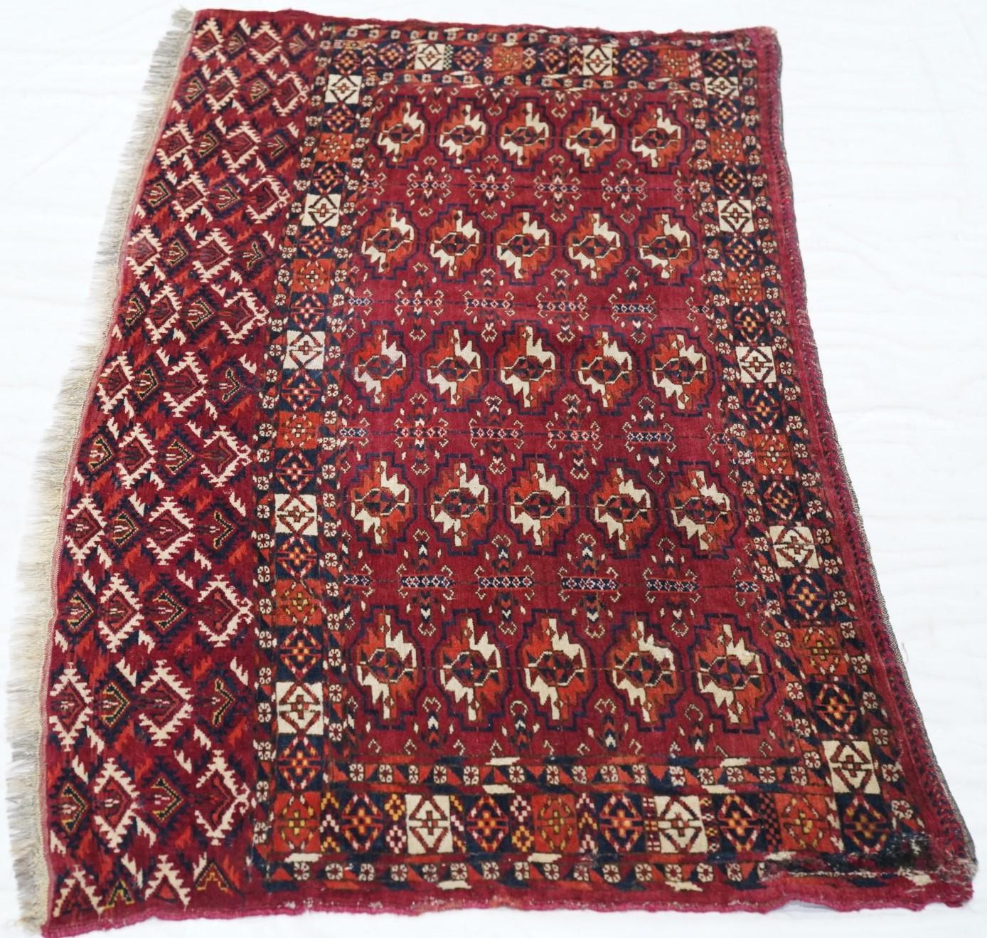 Antique Turkeman Rug For Sale 3