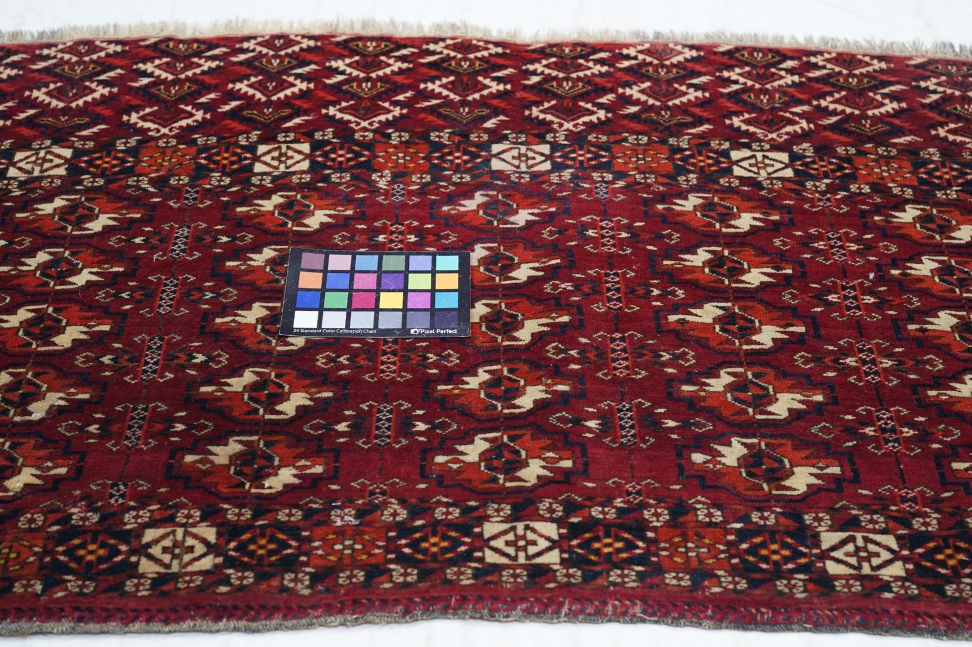 Antique Turkeman Rug For Sale 4