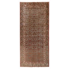 Antiker türkischer Khotan-Teppich aus grauem, beigem, braunem und rotem Muster von Teppich & Kelim