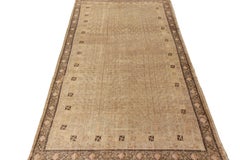 Antique Khotan Runner in an All over Brown Geometric Pattern by Rug & Kilim