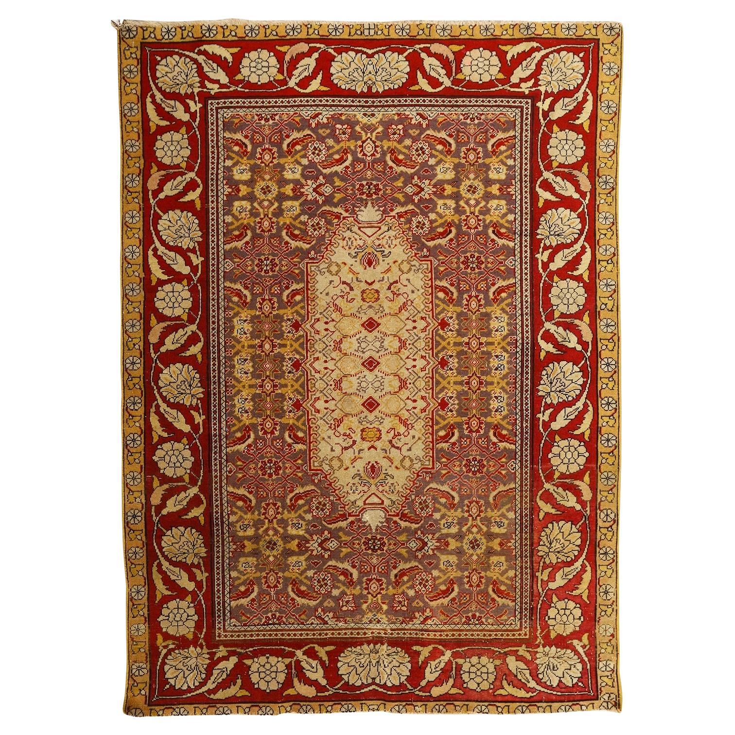 Alfombra Herekeh Turquía Antigua - Tamaño: 4'2 X 3'