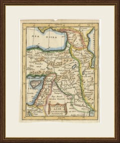 Antique Turkey in Asia Map with Cyprus and the Holy Land, circa 1760