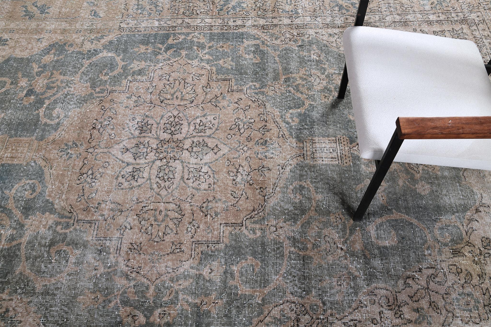 Hand-Knotted Antique Turkish Anatolian Burdur For Sale