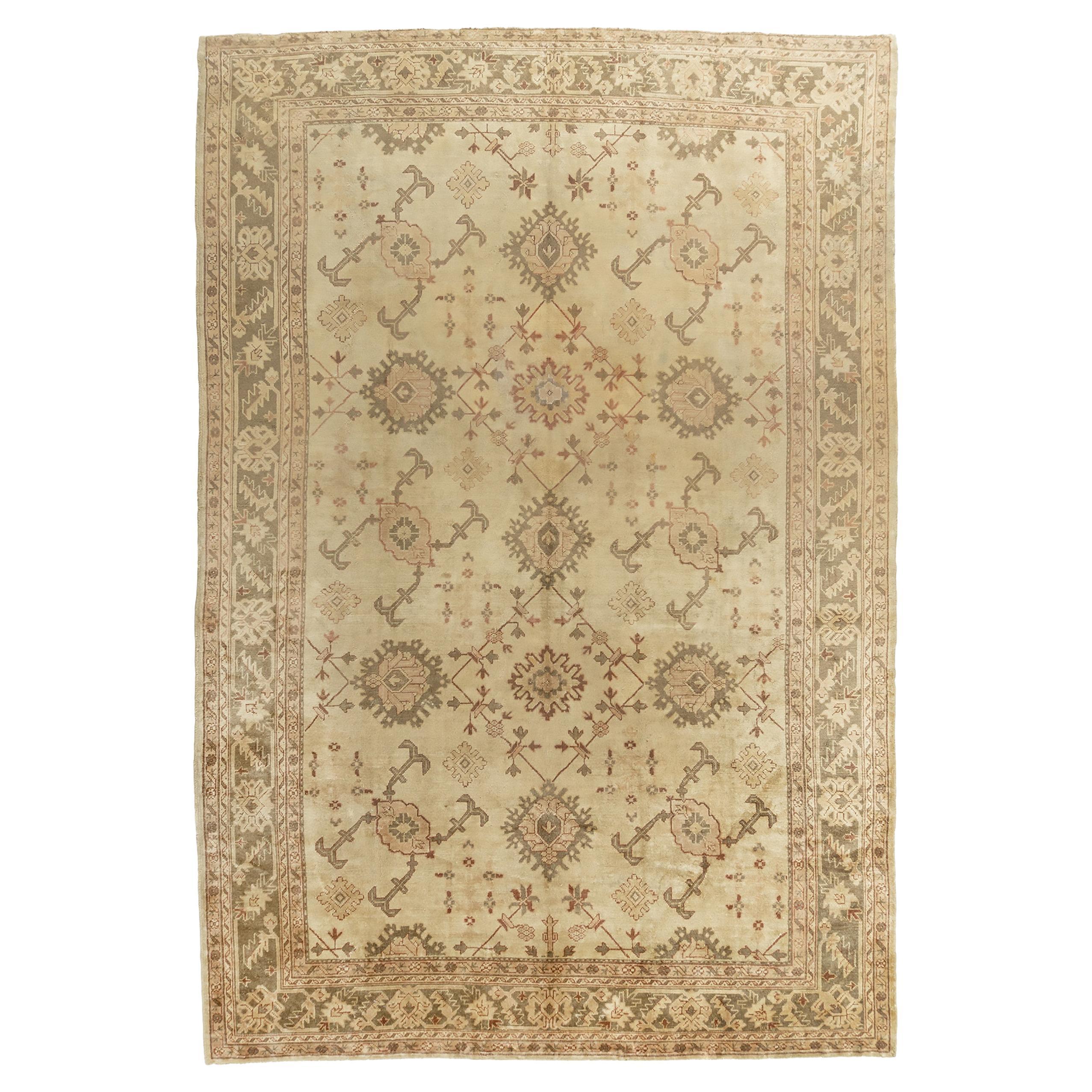 Antigua Alfombra Turca Anatolia Oushak 9'10 x 14'