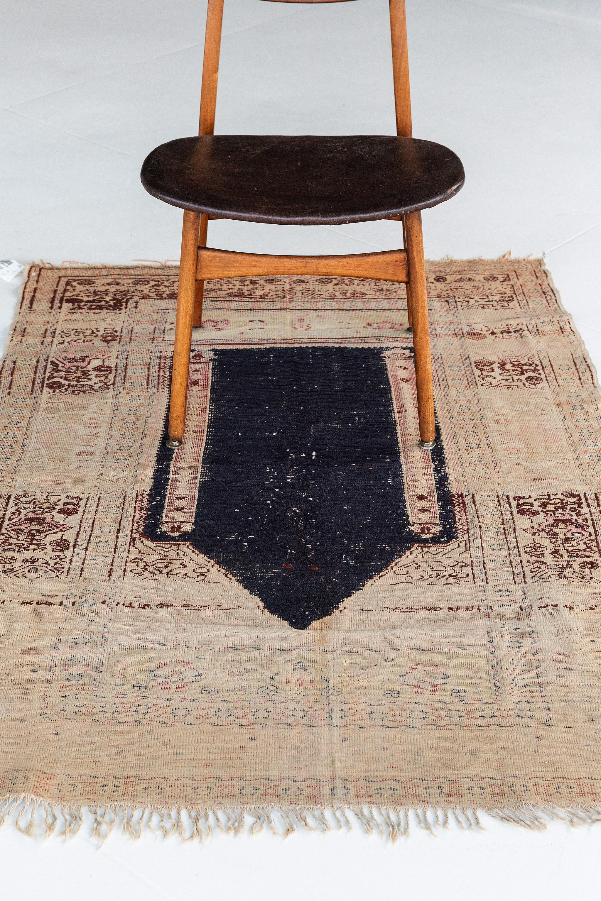 Hand-Knotted Antique Turkish Anatolian Prayer Rug For Sale