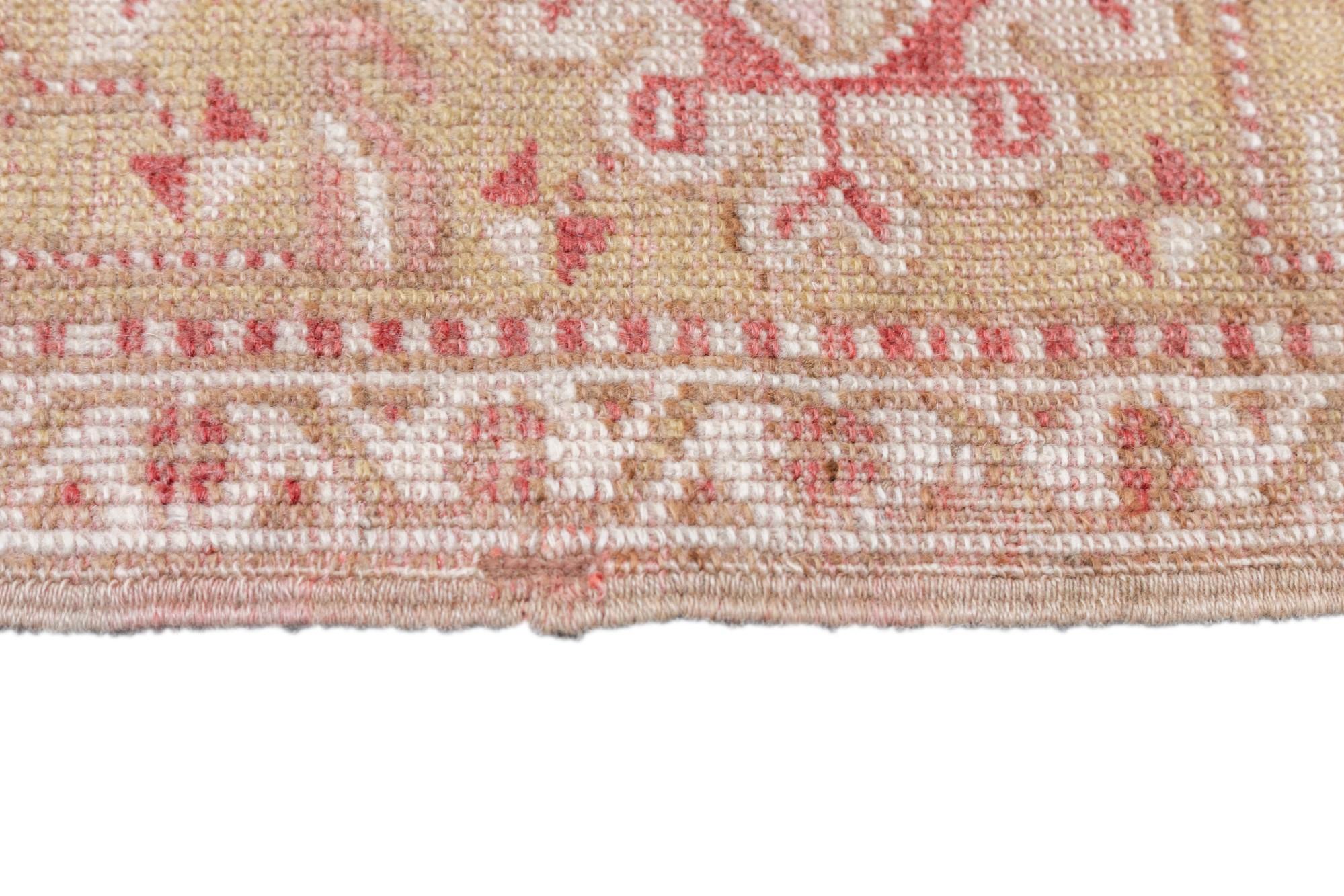 Alfombra antigua turca de Anatolia 3'4'' x 5'3'' Lana en venta