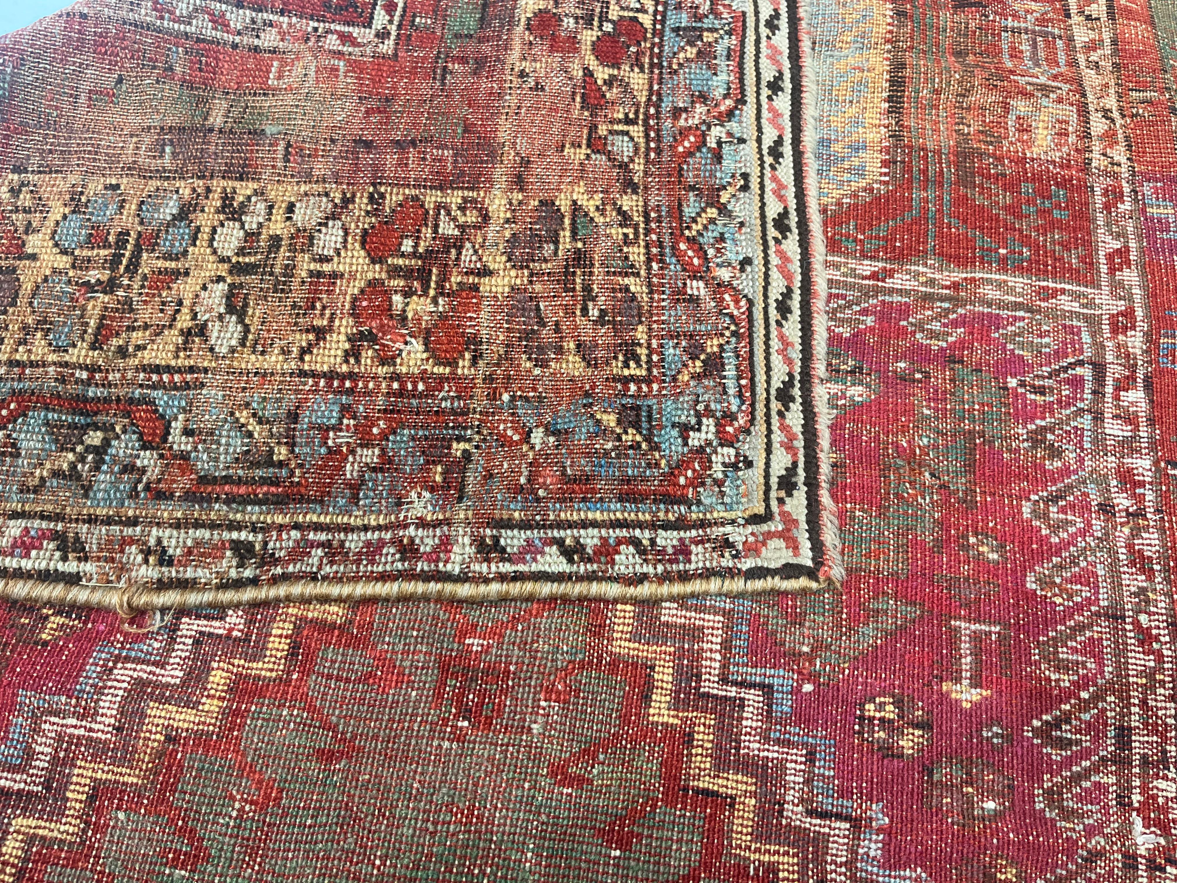 Antiker türkischer anatolischer Teppich 3'9