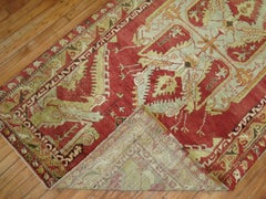 Zabihi Collection Antique Red Turkish Anatolian Oushak Rug
