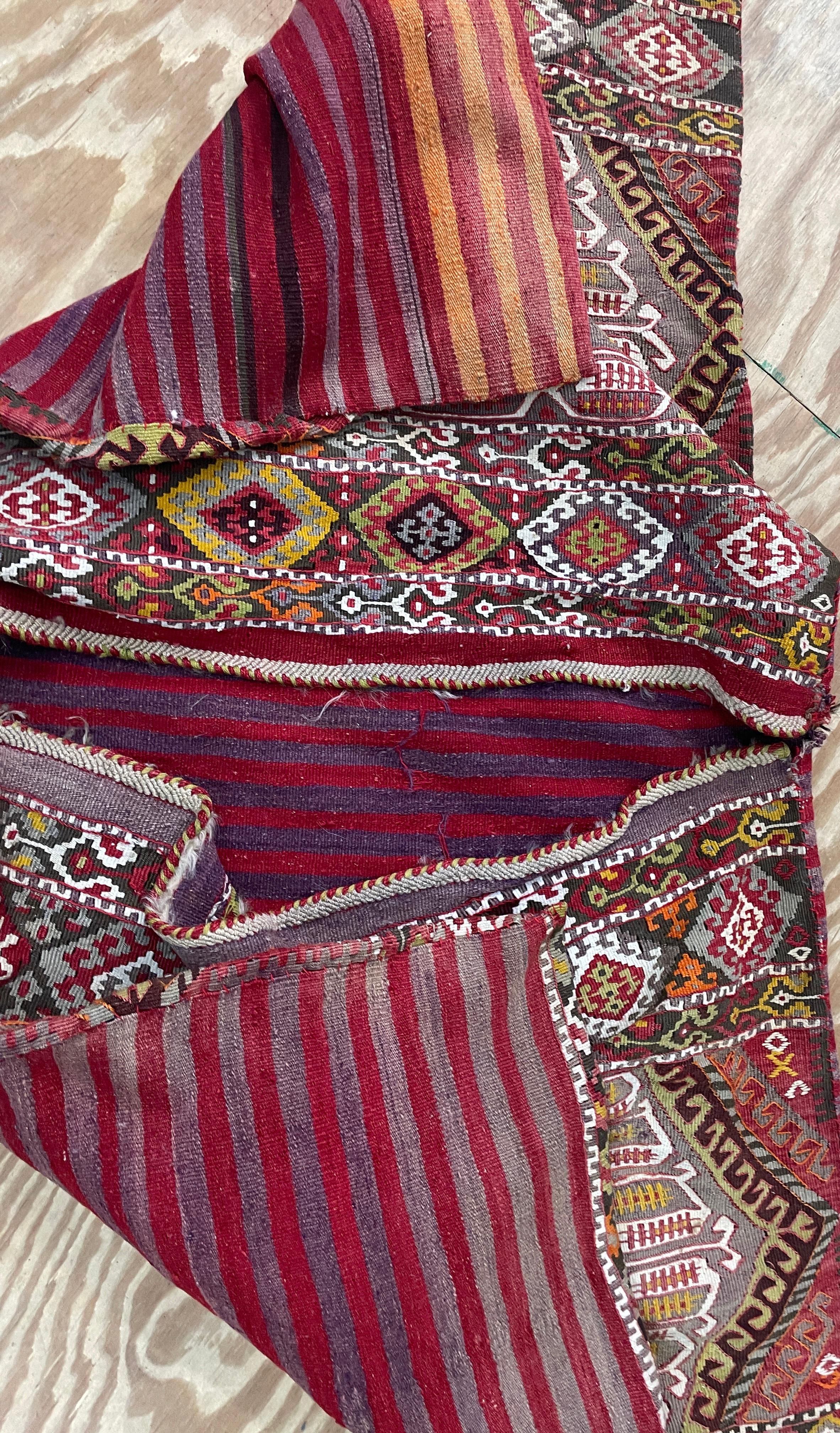 Persian Antique Turkish Anatolian Saddle Bag For Sale