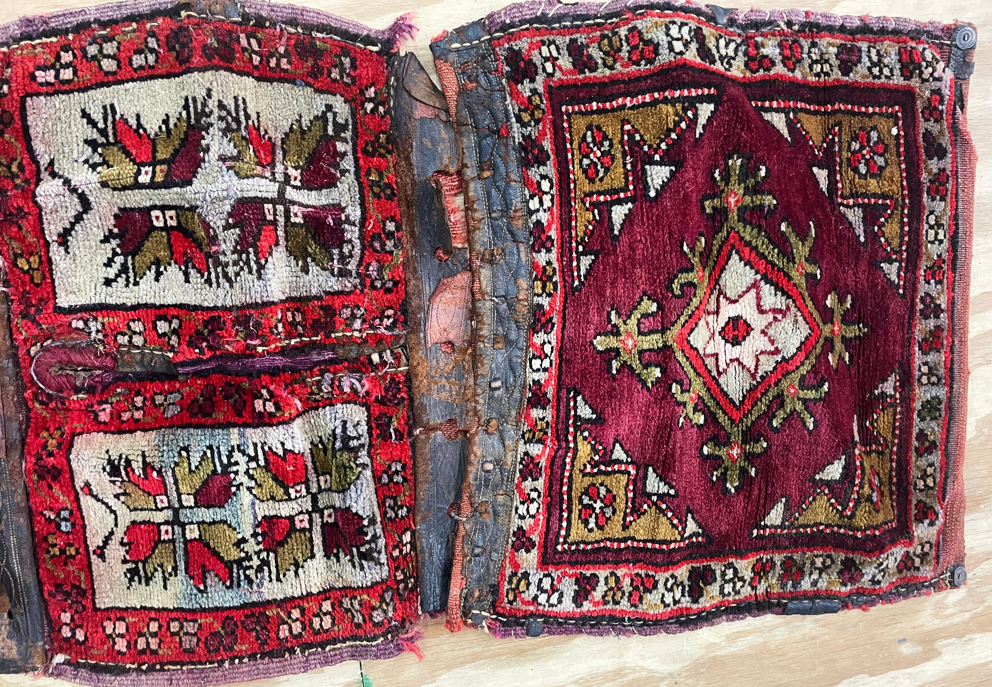 18th Century and Earlier Antique Turkish Anatolian Saddle Bag, Possible Eighteen century For Sale