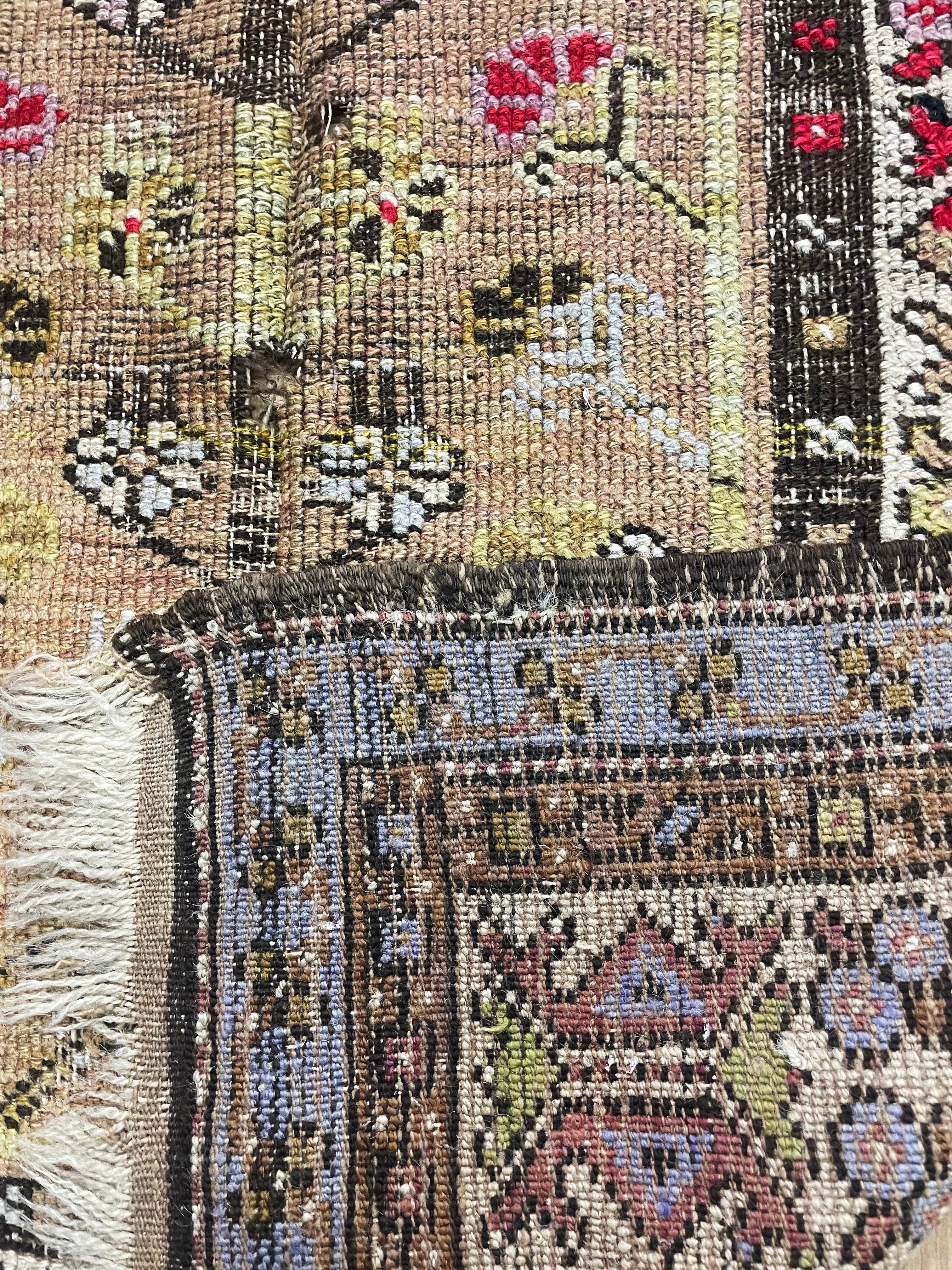 Antique Turkish Anatolian Tree of life and prayer Rug As Is 1