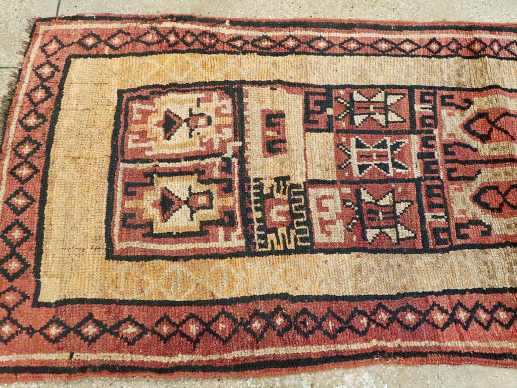 Wool Antique Turkish Anatolian Tribal Rug For Sale