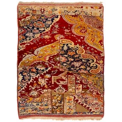 Antiker türkischer Teppich im Oushak-Design