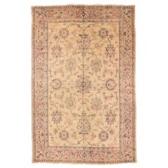 Antique Turkish Area Rug Oushak Design