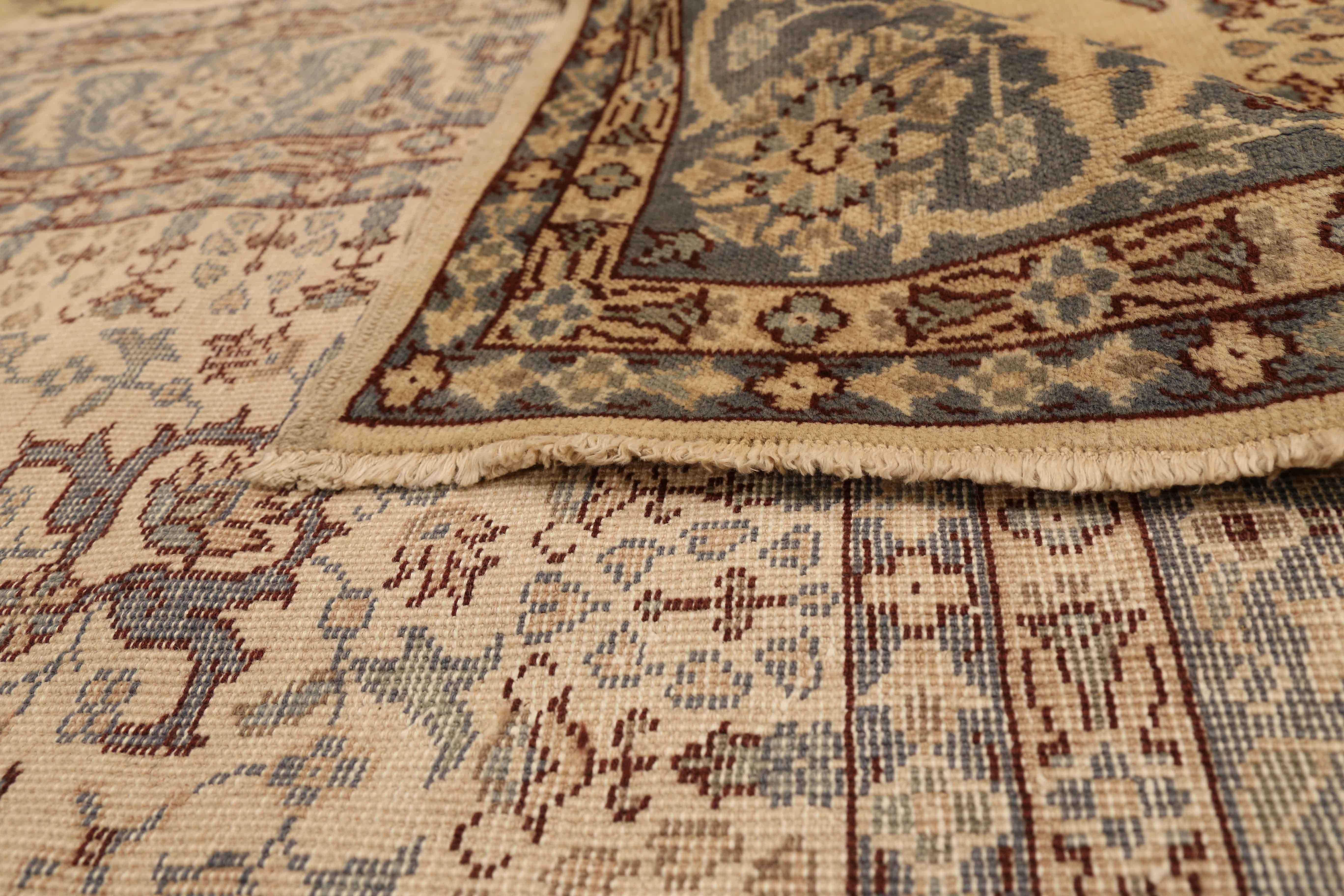 Hand-Woven Antique Turkish Area Rug Sivas Design For Sale