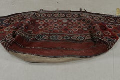 Antique Turkish Bag Kilim in Red with Geometric Patterns, from Rug & Kilim