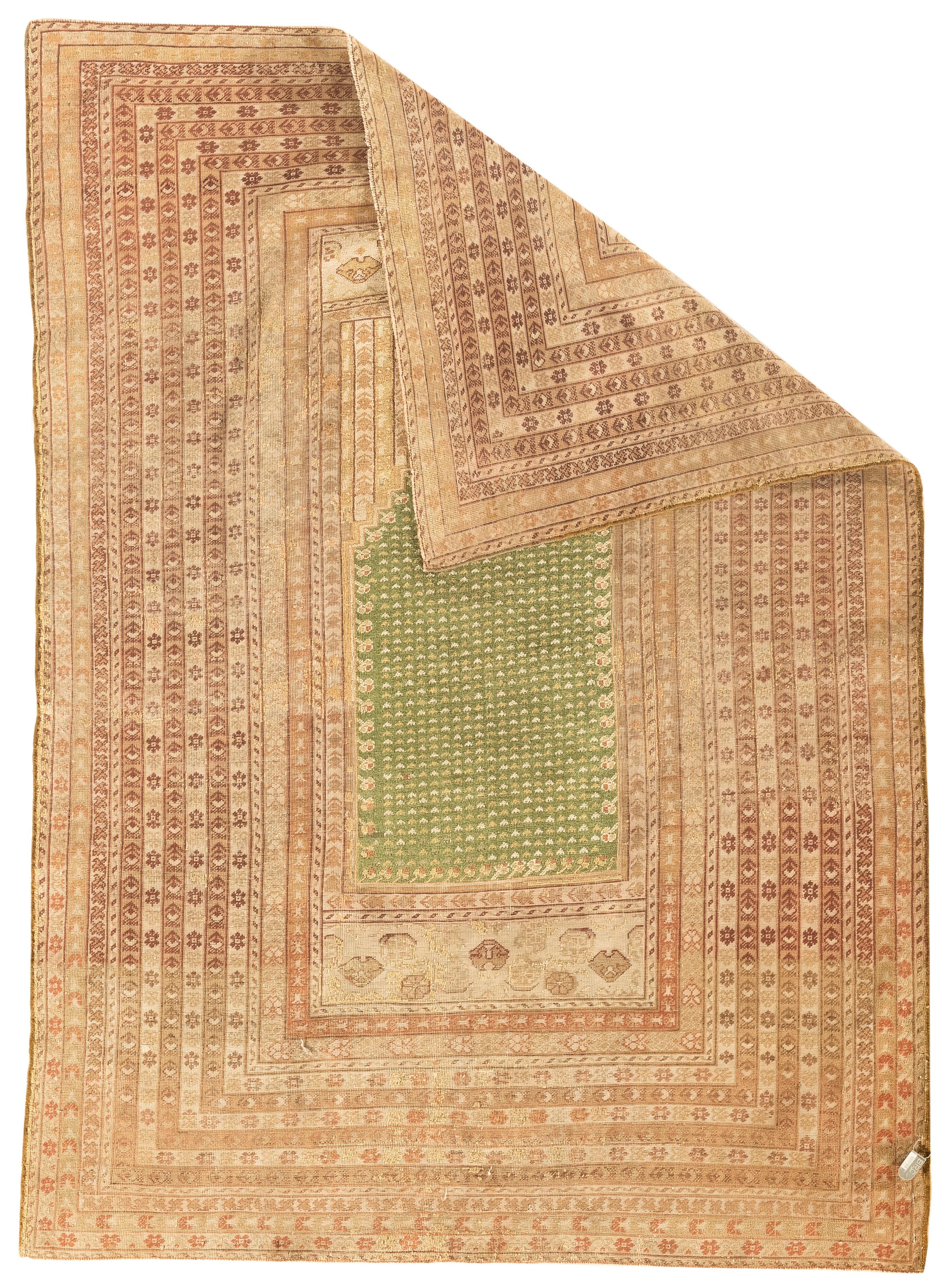 Wool Antique Turkish Bandirma Rug, circa 1870 For Sale