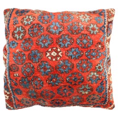 Antique Turkish Bergama Large Floor Pillow
